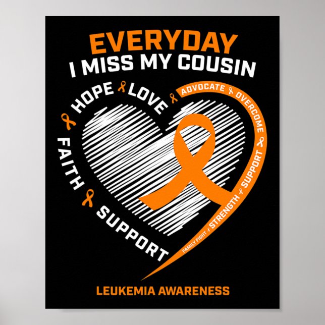 Affiche Souvenir Affectueux Mémoire De Ma Cousine Leucémie (Devant)