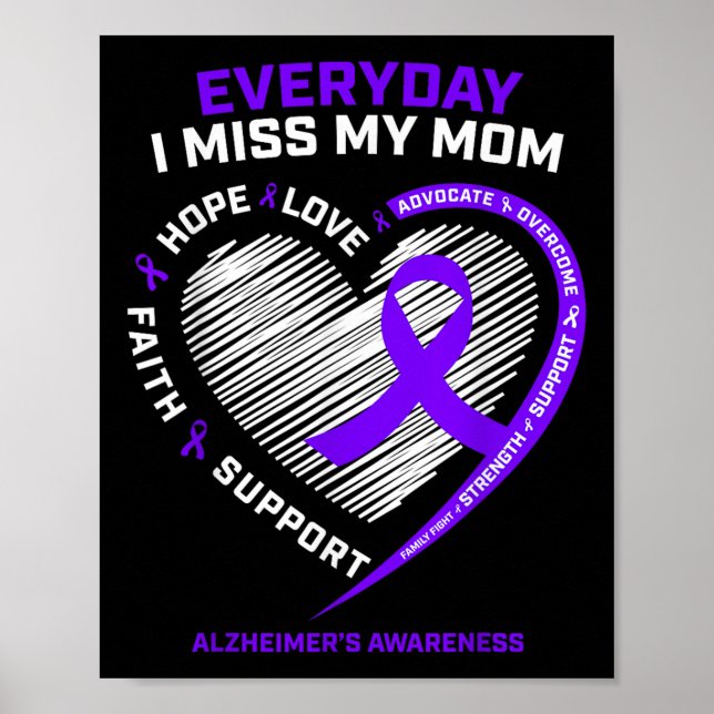 Affiche Souvenir aimant pourpre Mère Manque Ma Mère Heimer (Devant)