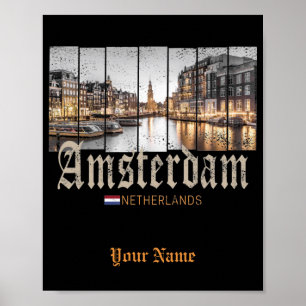 Affiche Souvenir d'Amsterdam Netherlands