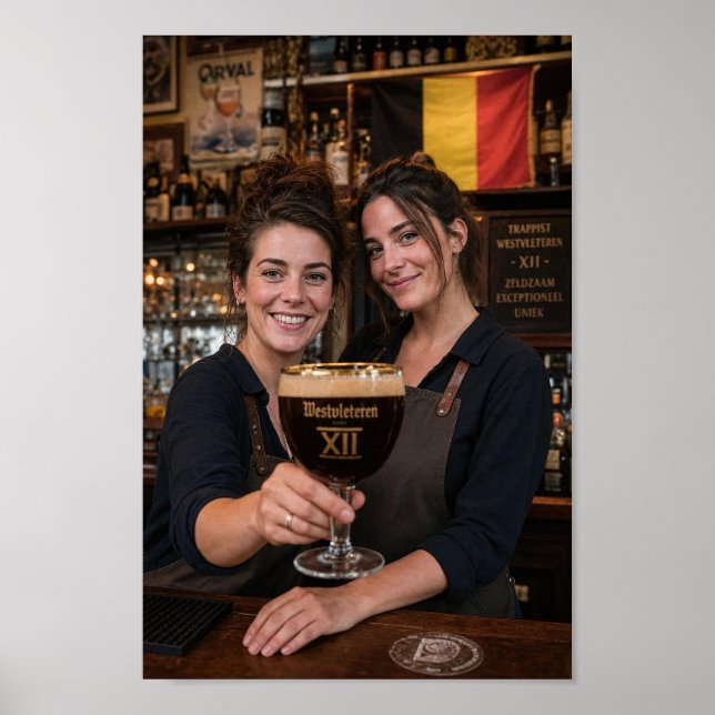 Affiche souvenir de bar belge (Devant)