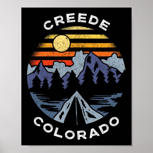 Affiche Souvenir de camping de vacances à Creede Colorado  (Devant)