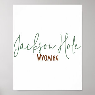 Affiche Souvenir de Jackson Hole, Wyoming
