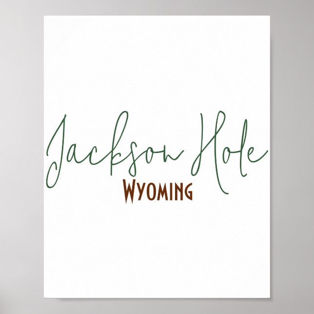 Affiche Souvenir de Jackson Hole, Wyoming (Devant)
