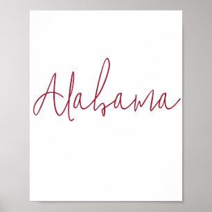 Affiche Souvenir de l'État de l'Alabama