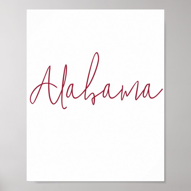 Affiche Souvenir de l'État de l'Alabama (Devant)
