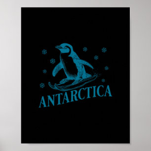 Affiche Souvenir de manchots antarctiques - Croisière aven