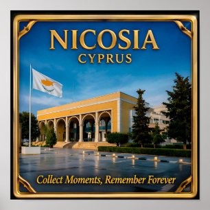 Affiche Souvenir de vacances à Nicosie Chypre pour les ama