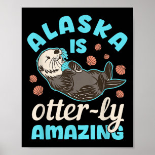 Affiche Souvenir de vacances de la loutre de mer de l'Alas