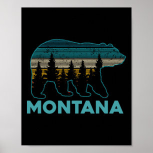 Affiche Souvenir d'ours grizzly du Montana