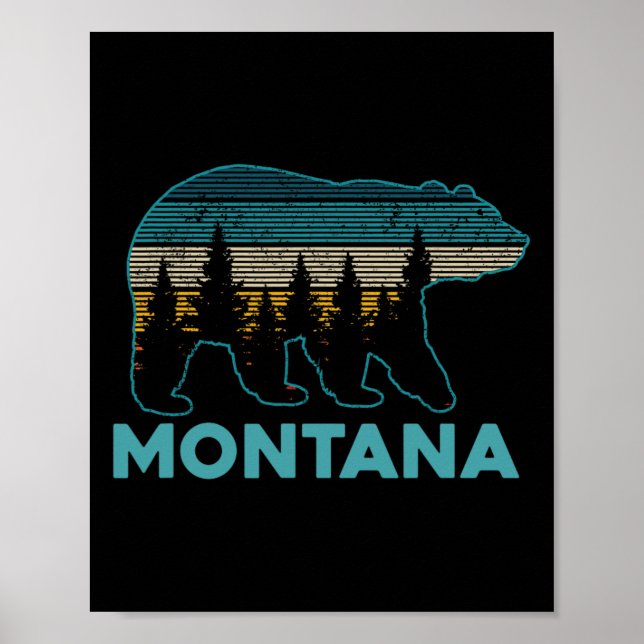 Affiche Souvenir d'ours grizzly du Montana  (Devant)