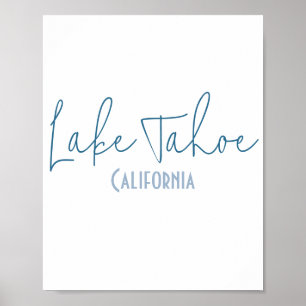 Affiche Souvenir du lac Tahoe, Californie