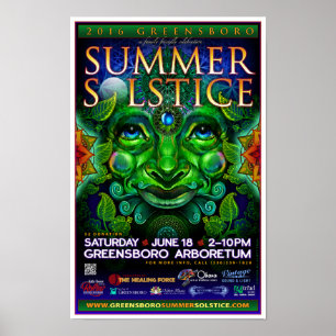 Affiche Souvenir du solstice d'été de Greensboro 2016