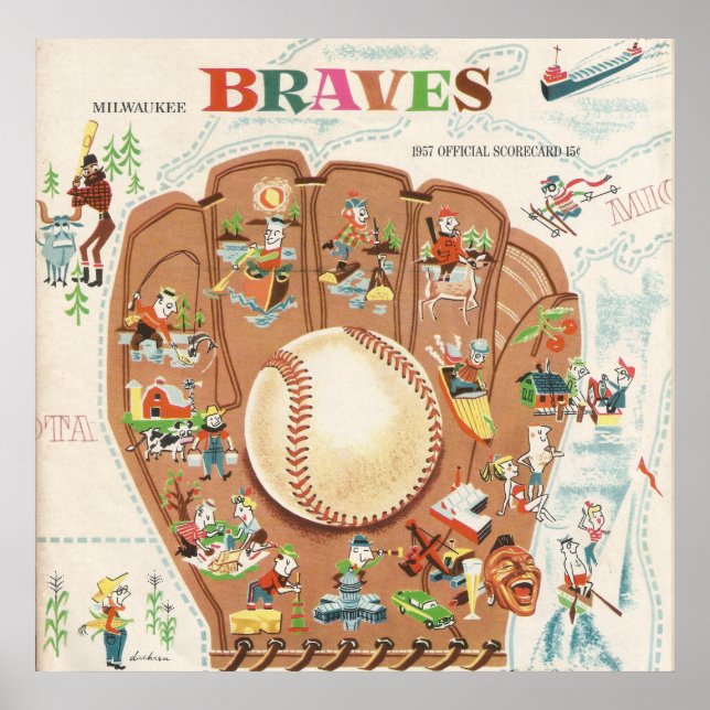 Affiche Souvenir Milwaukee Wisconsin 1957 (Devant)