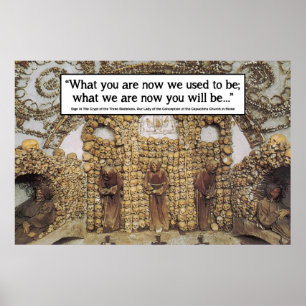 Affiche Souvenir Mori - église d'os de Rome