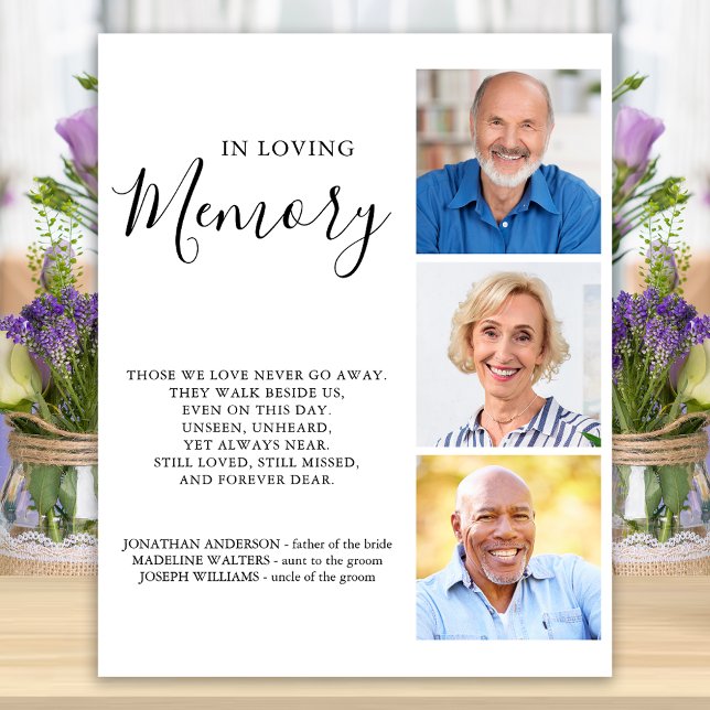 Affiche Souvenir personnalisé 3 Mariage photo (Créateur téléchargé)