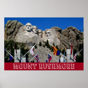 Affiche Souvenir photo personnalisable Mount Rushmore