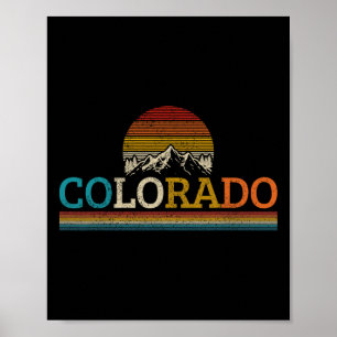 Affiche Souvenir Vintage Colorado - Clic Noir Homme Petit