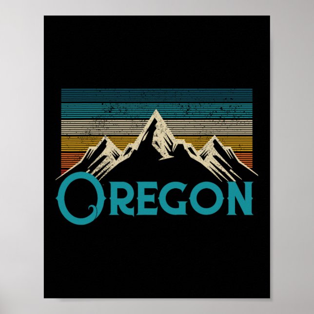 Affiche Souvenir Vintage de l'Oregon (Devant)