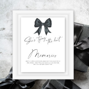 Affiche Souvenirs au ruban noir avec la mariée