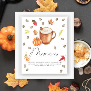 Affiche Souvenirs de café à la citrouille avec la mariée