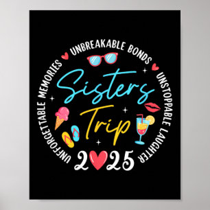 Affiche Souvenirs de voyage des filles Sistes Trip 2025