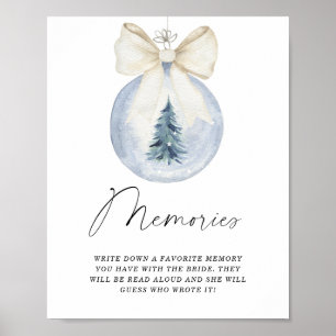 Affiche Souvenirs d'hiver de Noël avec l'affiche de la mar