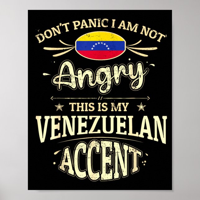 Affiche Souvenirs du drapeau du Venezuela pour les hommes  (Devant)