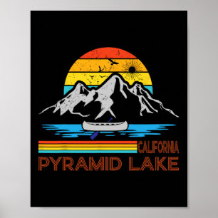 Affiche Souvenirs du lac Pyramid en Californie Randonnée e