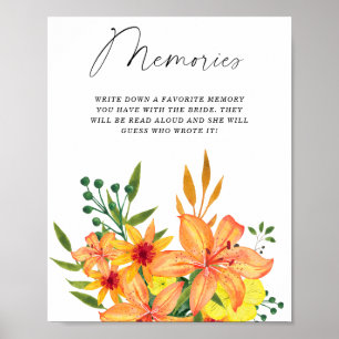 Affiche Souvenirs floraux de printemps et d'été avec la ma