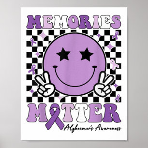 Affiche Souvenirs Purple Ribbon Heimers Sensibilisation _1
