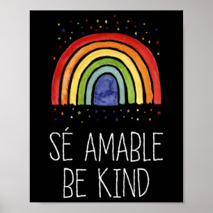 Affiche Soy Gentil En Espagnol Se Amable - Encourageant Et