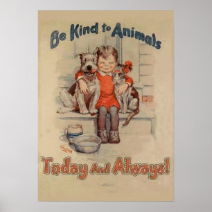 Affiche Soyez aimable avec l'affiche d'animaux
