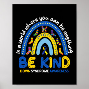 Affiche Soyez comme Rainbow World Down Syndrome Sensibilis