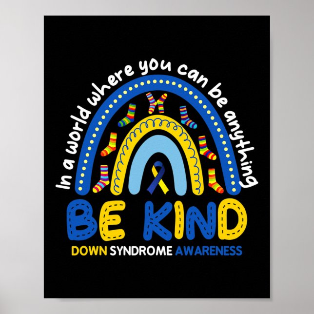 Affiche Soyez comme Rainbow World Down Syndrome Sensibilis (Devant)