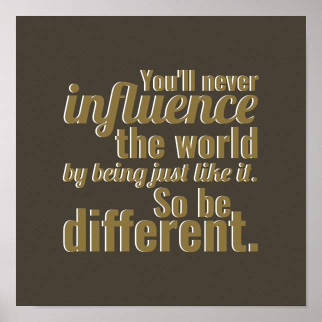 Affiche Soyez Différents (Devant)