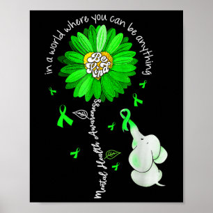 Affiche Soyez en forme de ruban vert Tournesol Tournesol s