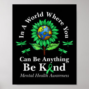 Affiche Soyez en forme de ruban vert Tournesol Tournesol s