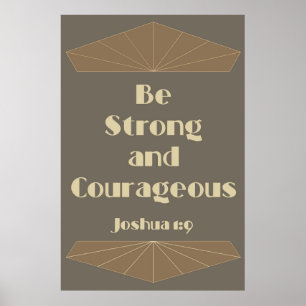 Affiche Soyez fort et courageux Joshua 1:9