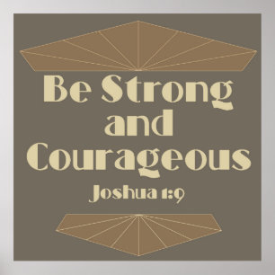 Affiche Soyez fort et courageux Joshua 1:9