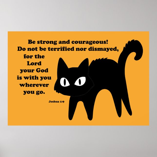 Affiche Soyez forte et courageuse Chat Noir (Devant)