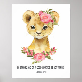 Affiche Soyez Forts Et Courageux, Joshua 1:9, Jungle