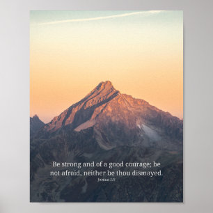 Affiche Soyez Forts Et De Bon Courage Josué 1:9 Écriture