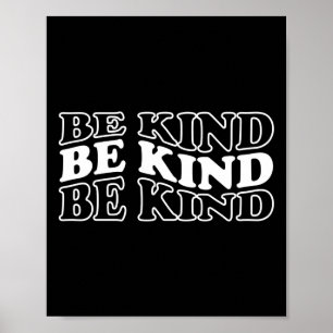 Affiche Soyez gentil Arrêtez D'Agresser Kindness S Orange
