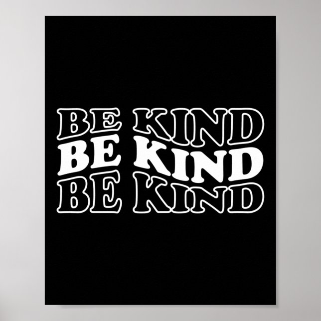 Affiche Soyez gentil Arrêtez D'Agresser Kindness S Orange  (Devant)