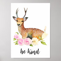 Soyez Gentil | Art de nurserie de cerf de Woodland