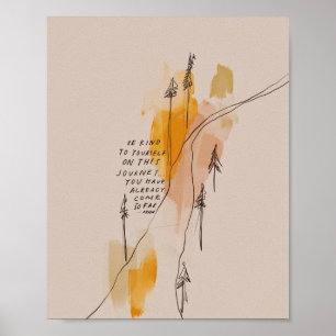 Affiche Soyez gentil avec vous - Citation inspirante