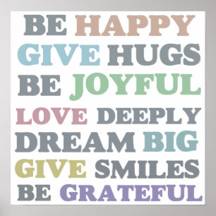 Affiche Soyez heureux