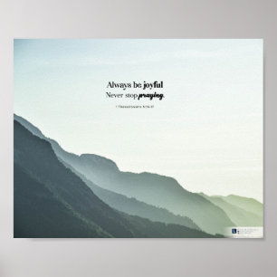 Affiche Soyez Joyeux (1 Thessaloniciens 5:16-17)