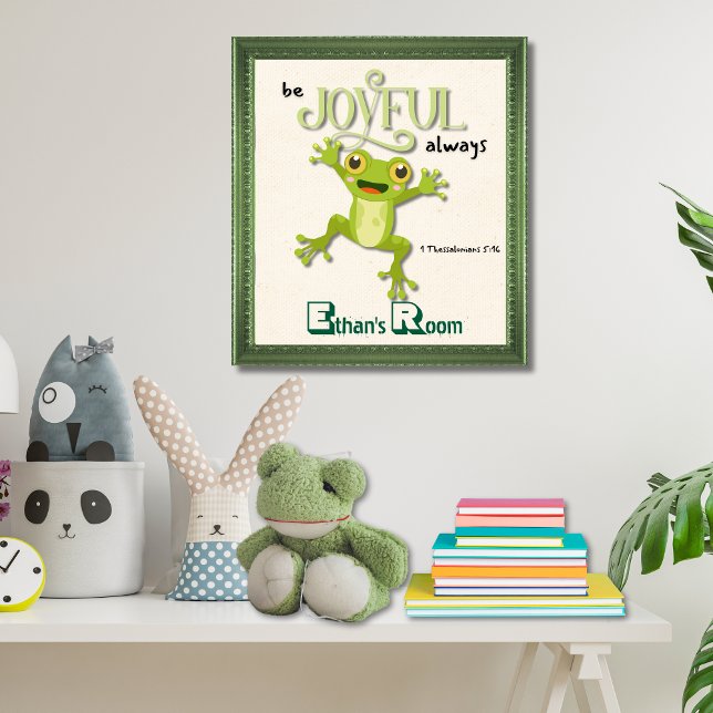 Affiche Soyez Joyeux Toujours Bible Écriture Frog (Créateur téléchargé)