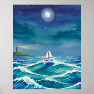Affiche Soyez la lumière pour vous guider, Phare de voilie
